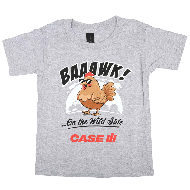 Toddler Baaawk! On the Wild Side Gray Short Sleeve T-Shirt