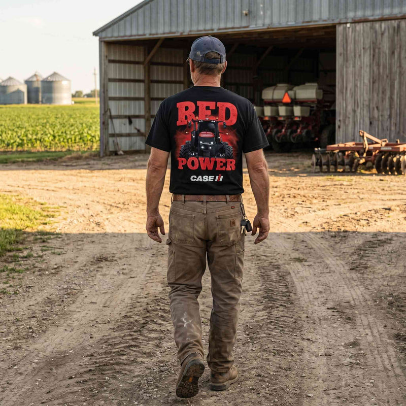 Case IH Red Power Magnum Black Short Sleeve T-Shirt