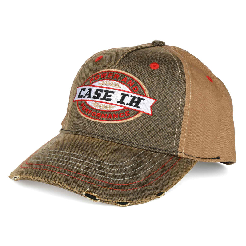 Case IH Power & Performance Badge Brown Twill Back Cap