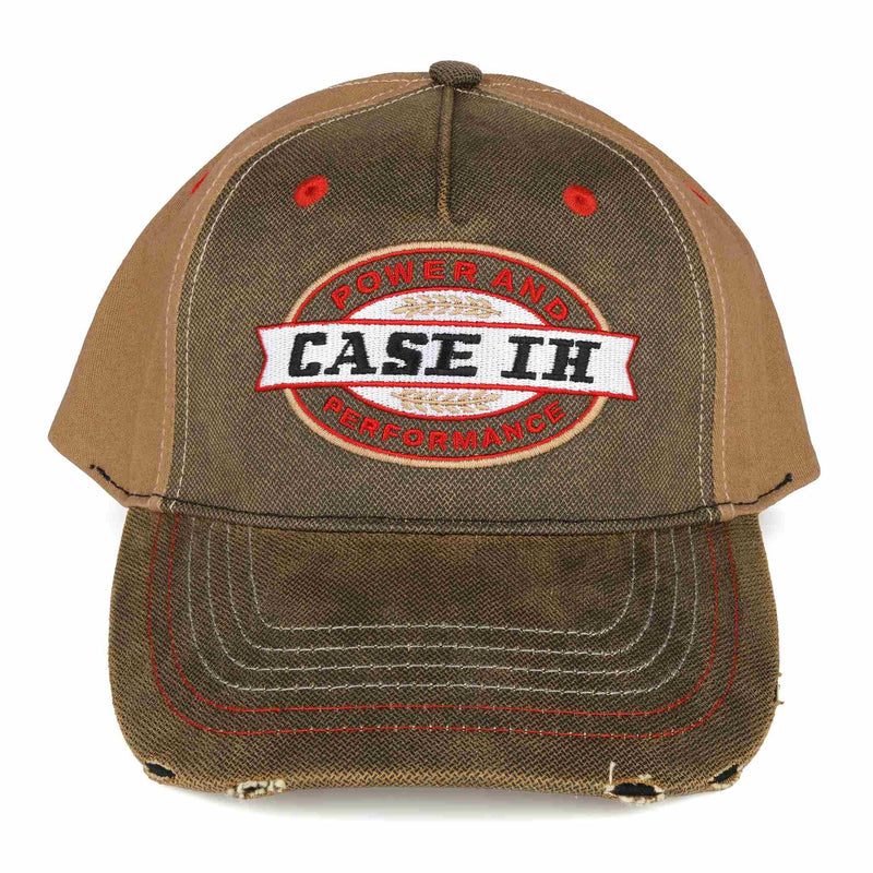 Case IH Power & Performance Badge Brown Twill Back Cap