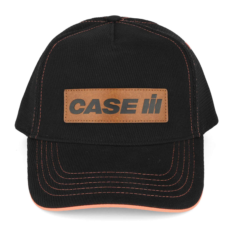 Case IH Logo Ladies Black Trucker Mesh Back Cap