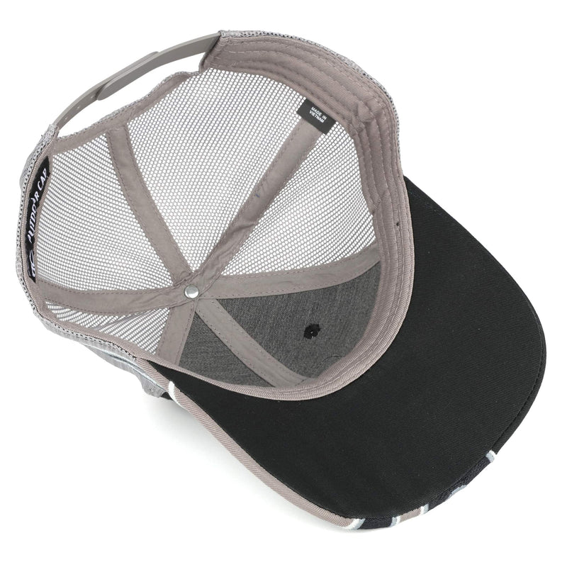 International Harvester Black & Gray Flame Mesh Cap
