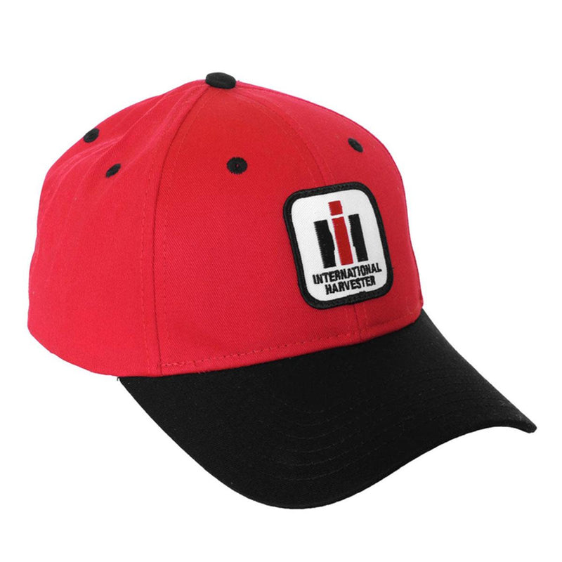 Adult International Harvester Logo Red Cap with Black Brim