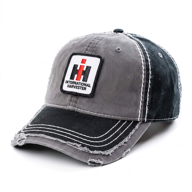 IH Logo Gray and Black Distressed Hat
