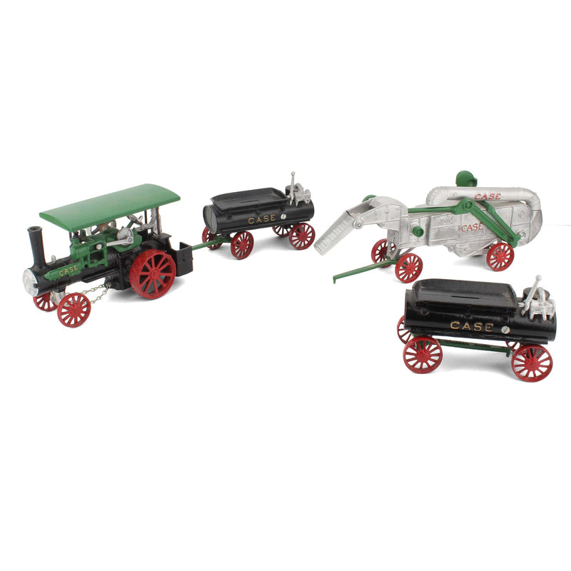 Case Grain Train with Steam Tractor, (2) Water Wagons & Thresher by Irvin Model Shop