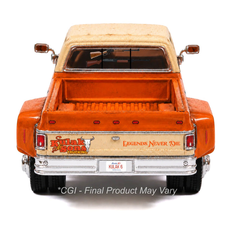1/64 GMC Crew Cab Dually 4x4 Lifted Pickup Truck by J1 Diecast, Kulak & Sons Trucking 6, Legends Never Die