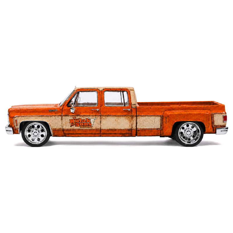 1/64 GMC Crew Cab Dually 4x4 Lifted Pickup Truck by J1 Diecast, Kulak & Sons Trucking 6, Legends Never Die