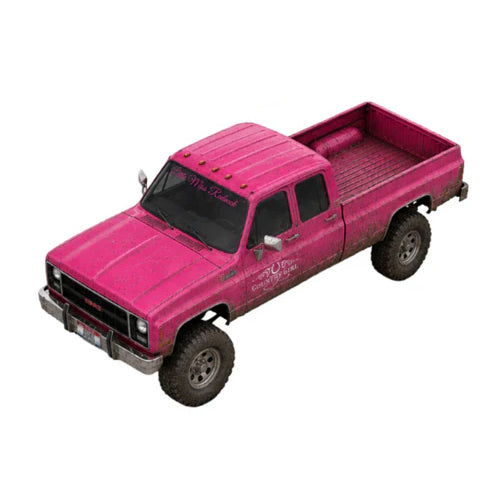 1/64 Pink GMC Crew Cab 4x4 Lifted Pickup Truck by J1 Diecast Trucking, Country Girl, Little Miss Redneck