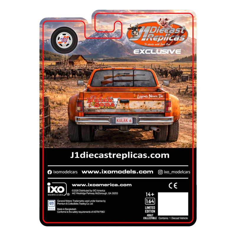 1/64 Pink GMC Crew Cab 4x4 Lifted Pickup Truck by J1 Diecast Trucking, Country Girl, Little Miss Redneck