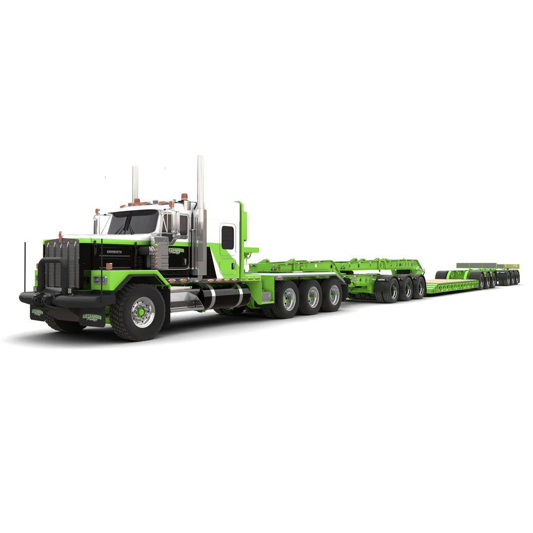 1/64 Kenworth C500 3x3x3 Heavy Haul Semi Truck with Lowboy, Jeep 1/64 Kenworth C500 3x3x3 Heavy Haul Semi Truck with Lowboy, Jeep