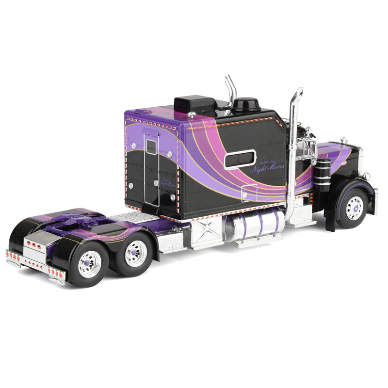1/64 Peterbilt 379 Big Bunk Cab Style with 53ft Tri-Axle Van Trailer by J1 Diecast Trucking, Night Moves