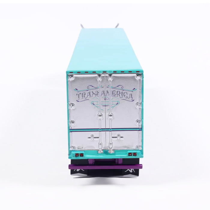 1/64 Peterbilt 379 Big Bunk Cab Style with 53ft Tri-Axle Van Trailer by J1 Diecast Trucking, TransAmerica Transportation