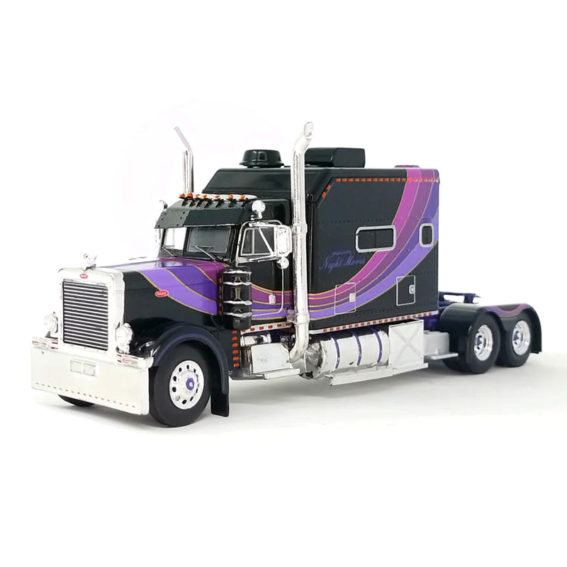 1/64 Peterbilt 379 Big Bunk Cab Style with 53ft Tri-Axle Van Trailer by J1 Diecast Trucking, Night Moves