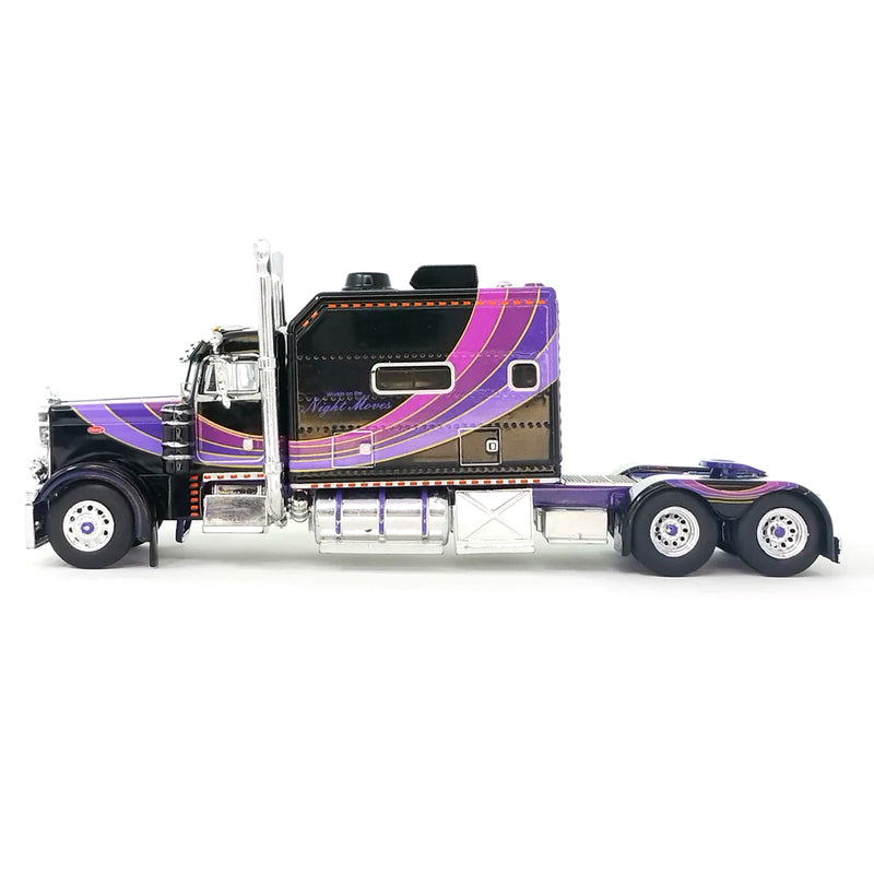 1/64 Peterbilt 379 Big Bunk Cab Style with 53ft Tri-Axle Van Trailer by J1 Diecast Trucking, Night Moves