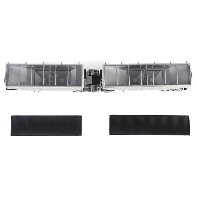 1/64 B-Train Grain Trailers by Diecast Masters, White with Black Frame