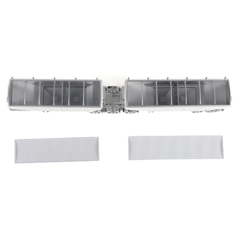 1/64 B-Train Grain Trailers by Diecast Masters, White with Silver Frame