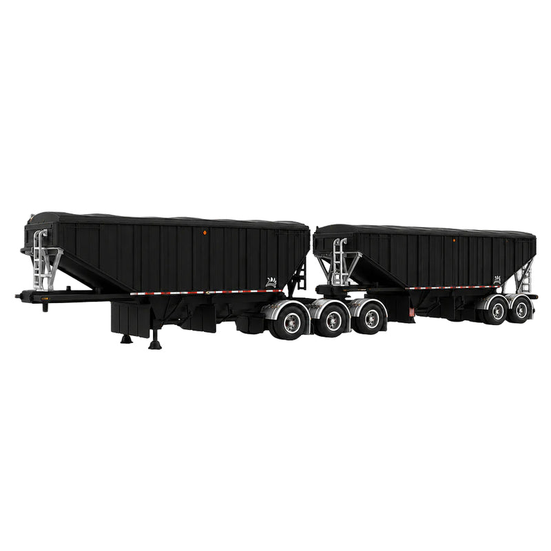 1/64 B-Train Grain Trailers by Diecast Masters, Black with Black Frame