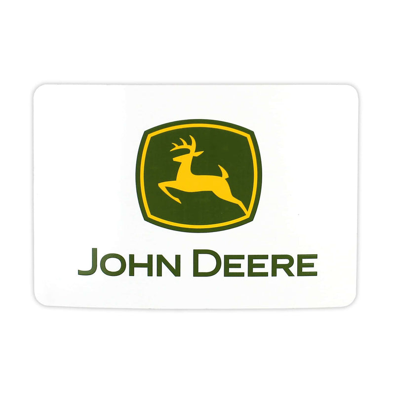 John Deere Logo Stick On Decal with White Backing