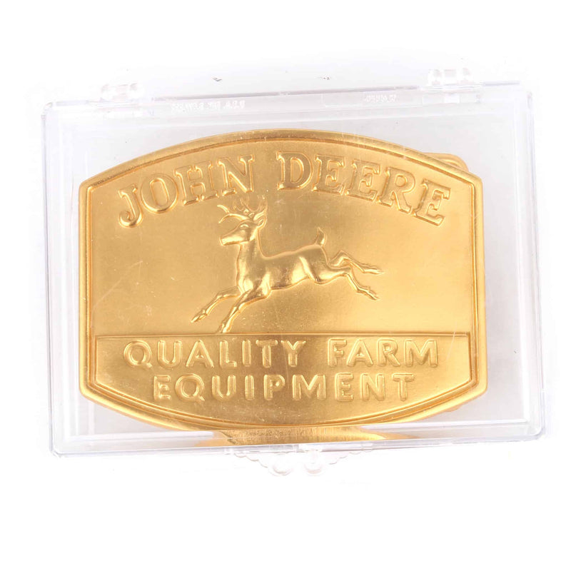1985 John Deere Historical Trademark Gold Plated Belt Buckle