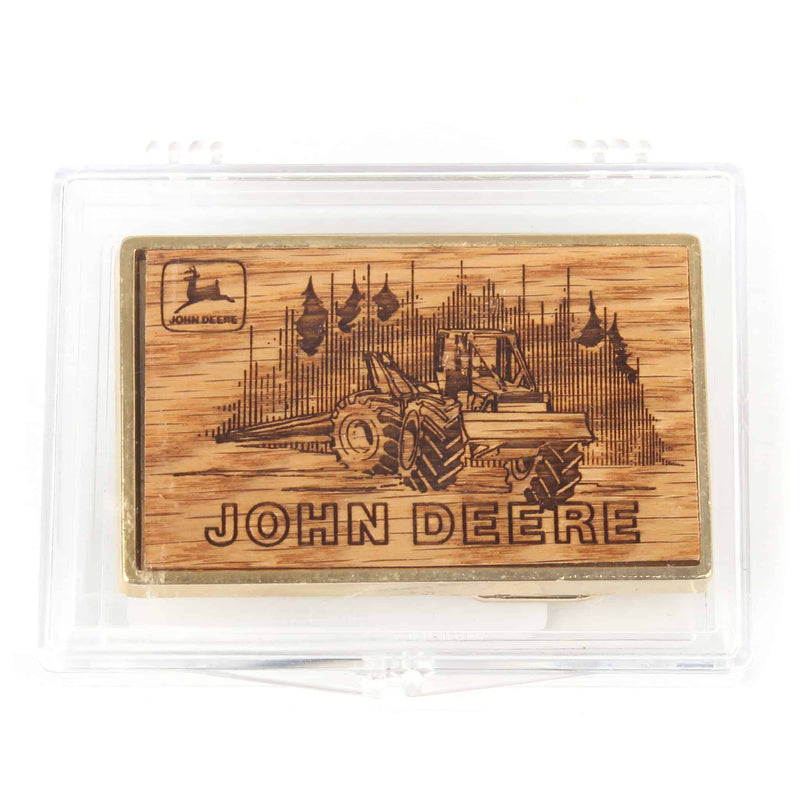 1985 John Deere Log Skidder Belt Buckle with Wood Grain Front