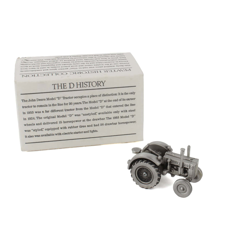 1/43 John Deere Model "D" Wide Front Collectible Tractor in Pewter by SpecCast