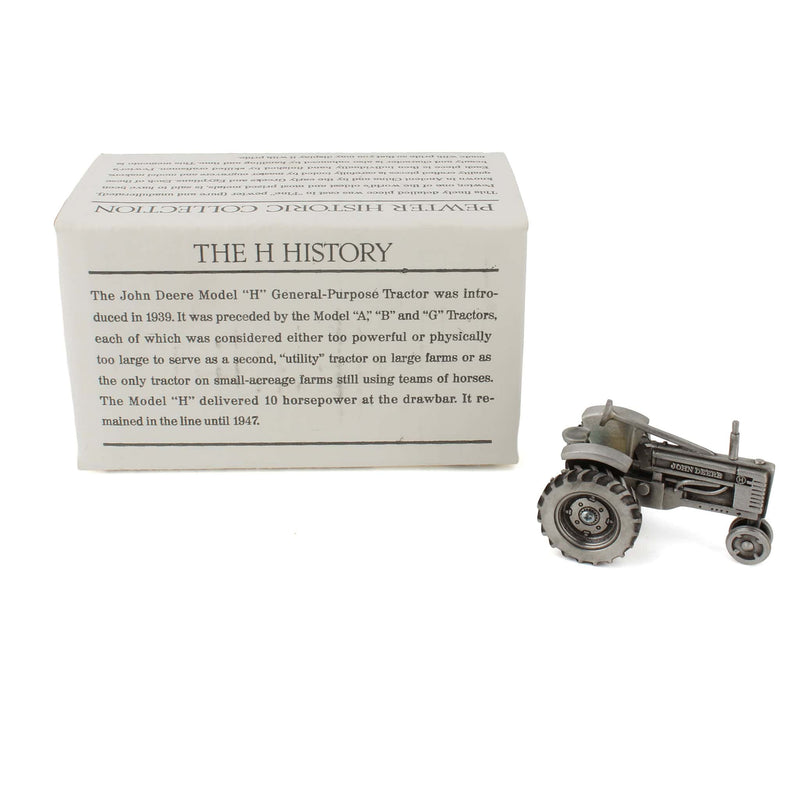 1/43 John Deere Model "H" Narrow Front Collectible Tractor in Pewter by SpecCast