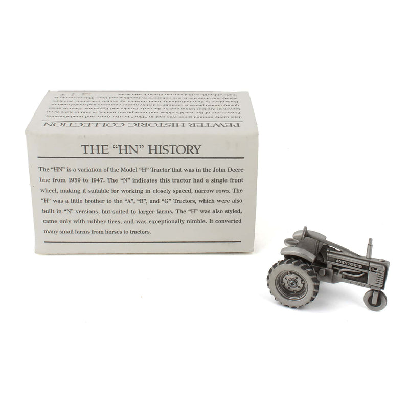 1/43 John Deere Model "HN" Single Front Wheel Collectible Tractor in Pewter by SpecCast