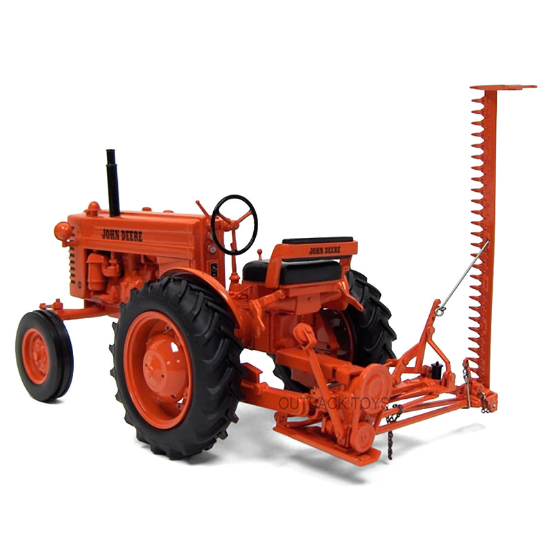 1/16 High Detail John Deere MI Orange Tractor with Sickle Bar Mower