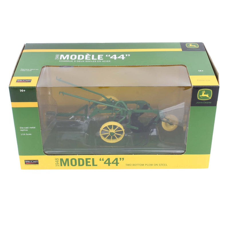 1/16 1948 John Deere Model 44 Two Bottom Plow on Steel Wheels by SpecCast