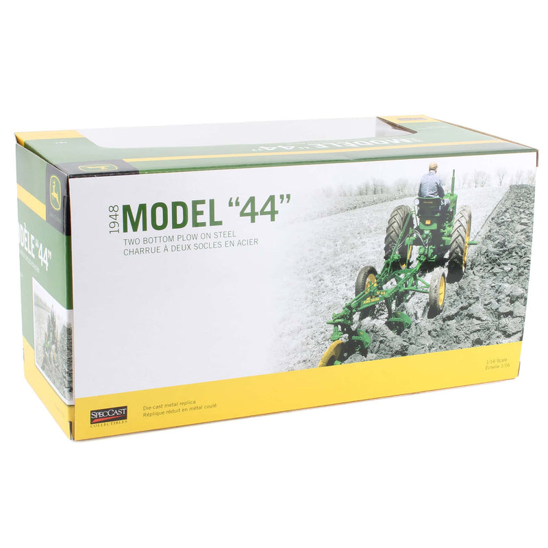 1/16 1948 John Deere Model 44 Two Bottom Plow on Steel Wheels by SpecCast