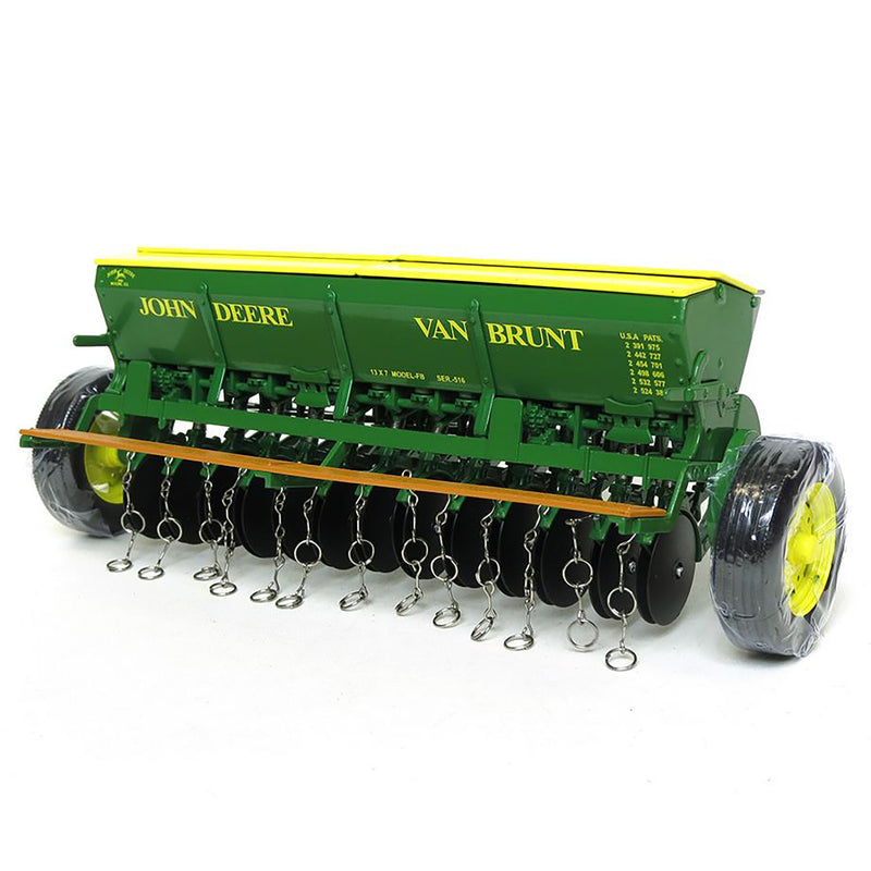 1/16 John Deere Grain Drill with Yellow Hopper Lids by SpecCast