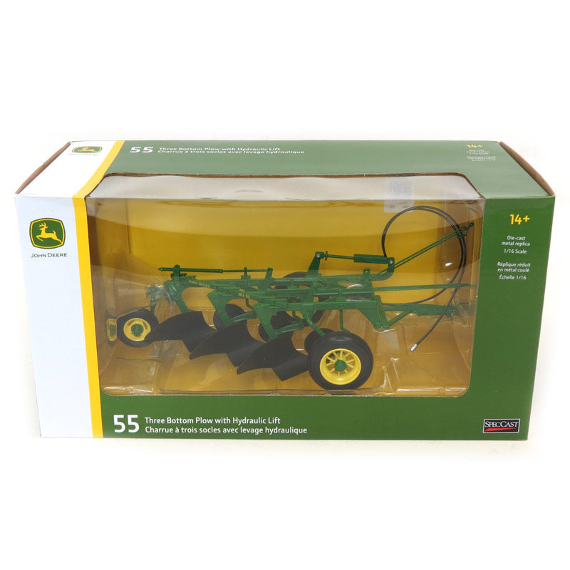 1/16 John Deere N0. 55 Three Bottom Plow with Hydraulic Lift by SpecCast