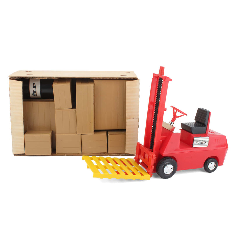 1960's Johnny Express Fork Lift & Cargo Set in Original Boxes by Topper Toys