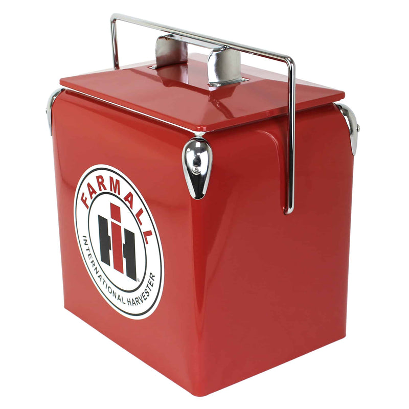 (B&D) Red IH Farmall Retro Metal Cooler - Damaged Item