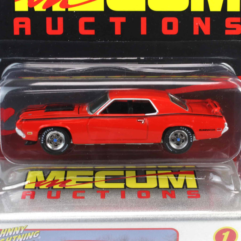 1/64 1970 Mercury Cougar Eliminator, Competition Orange, Mecum Auctions, Johnny Lightning Collector Tin Series 15