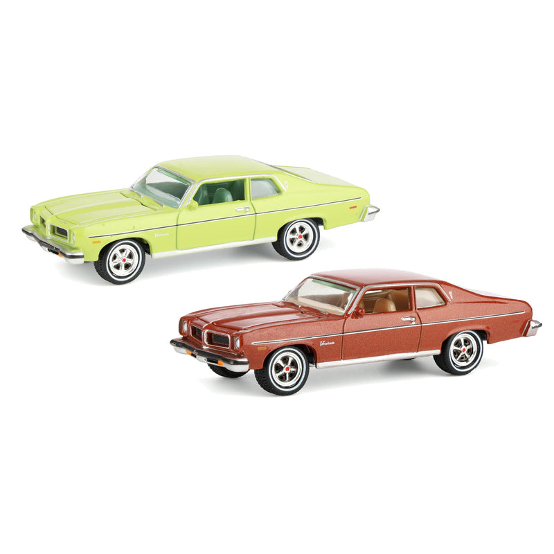 Set of (2) 1/64 1974 Pontiac Ventura A & B Versions from the Johnny Lightning Collector Tin Series