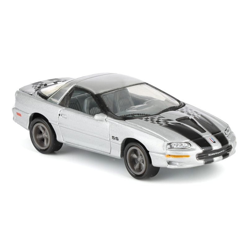 Set of (2) 1/64 2002 Chevy Camaro SS 35th Anniversary A & B Versions from the Johnny Lightning Collector Tin Series