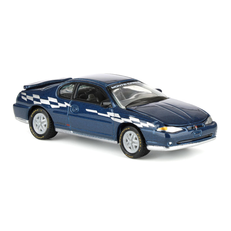 Set of (2) 1/64 2002 Chevy Monte Carlo Pace Car A & B Versions from the Johnny Lightning Collector Tin Series