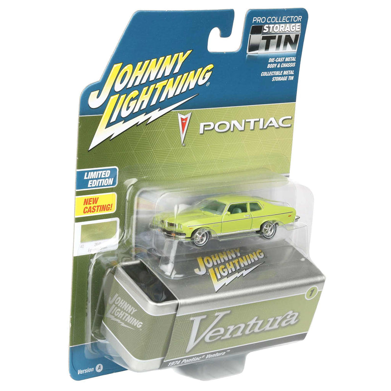1/64 1974 Pontiac Ventura, Fernmist Green, Johnny Lightning Collector Tin Series