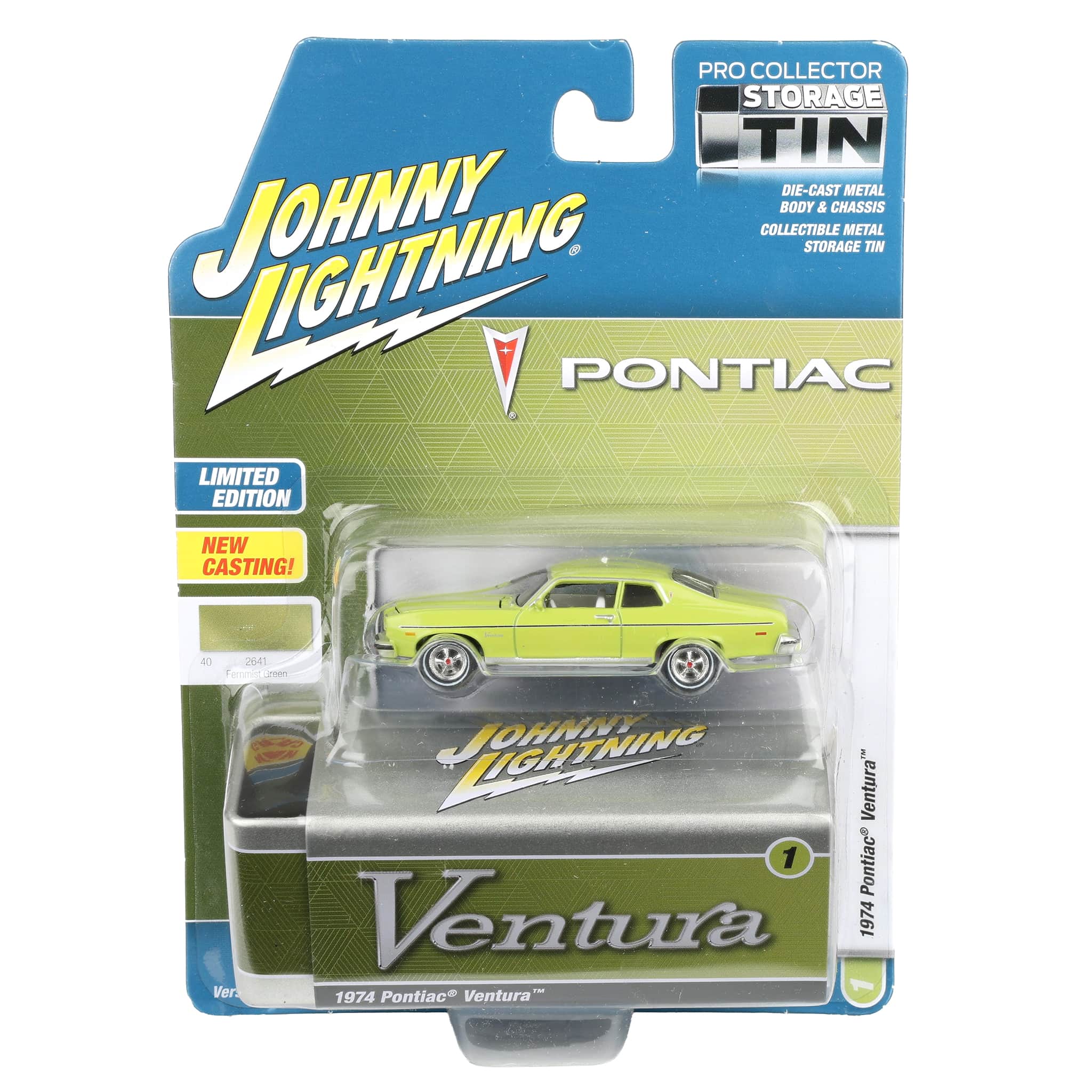 1/64 1974 Pontiac Ventura, Fernmist Green, Johnny Lightning