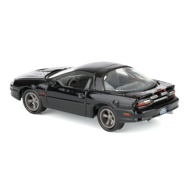 1/64 2002 Chevy Camaro SS 35th Anniversary, Onyx Black, Johnny Lightning Collector Tin Series