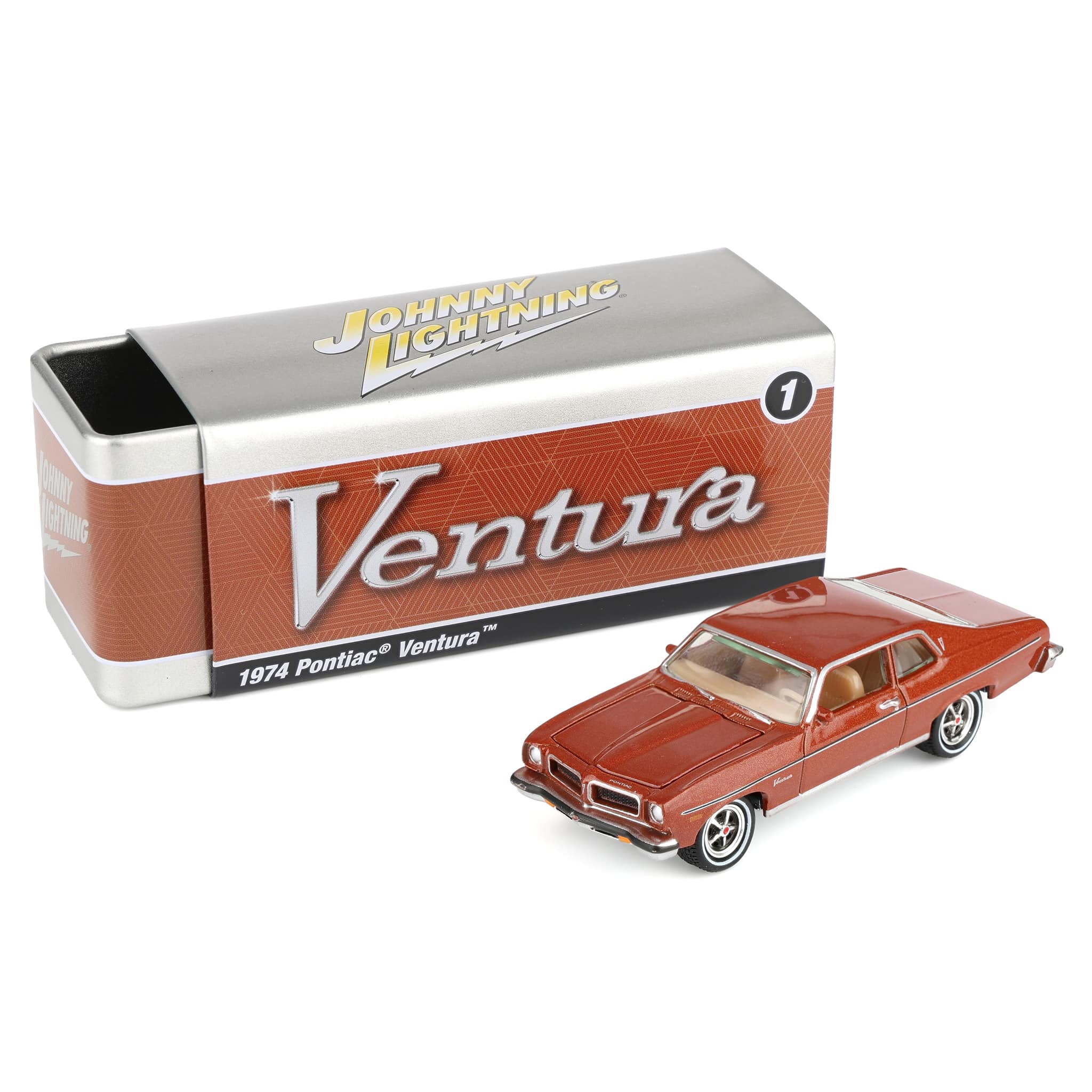 1/64 1974 Pontiac Ventura, Fire Coral Bronze, Johnny Lightning