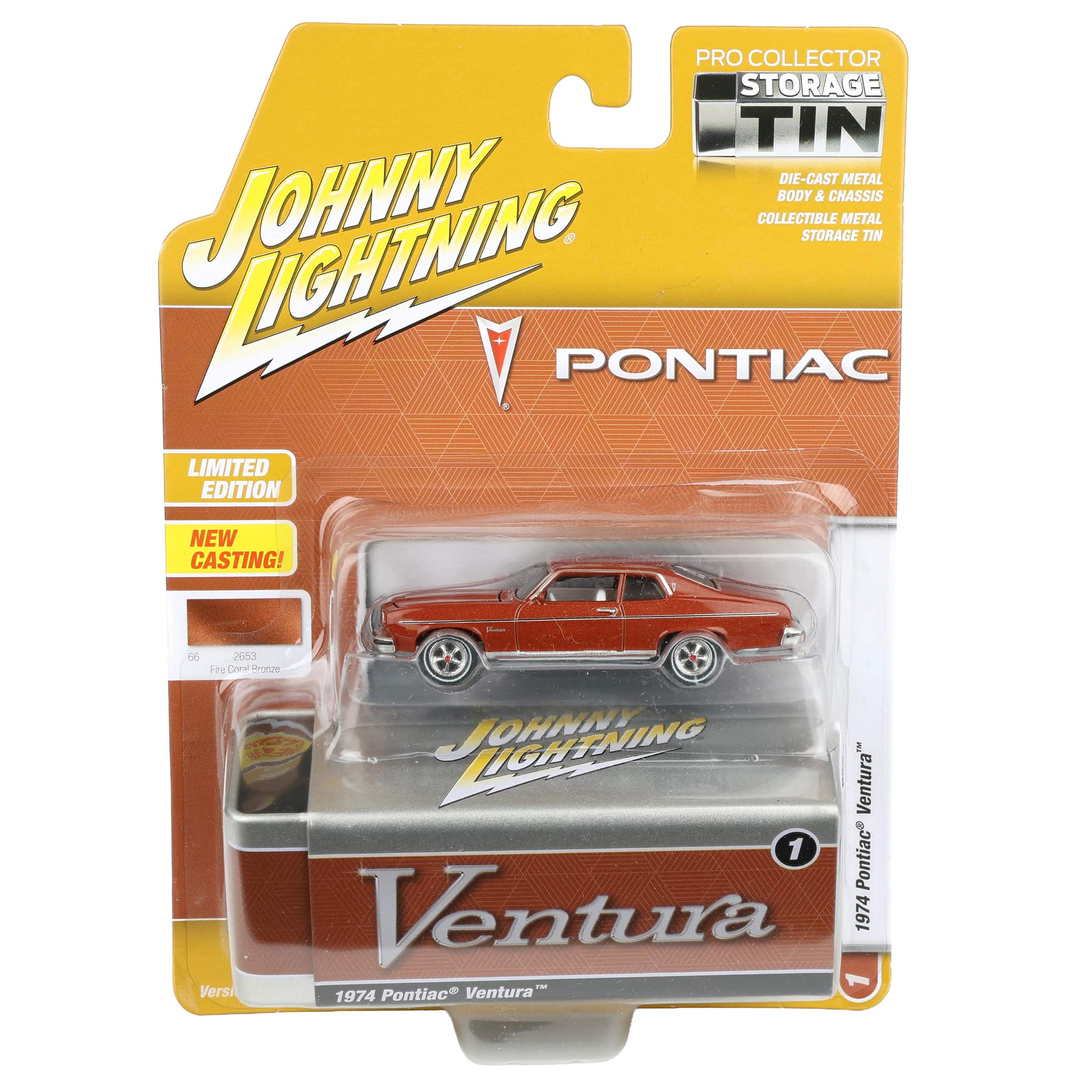 1/64 1974 Pontiac Ventura, Fire Coral Bronze, Johnny Lightning