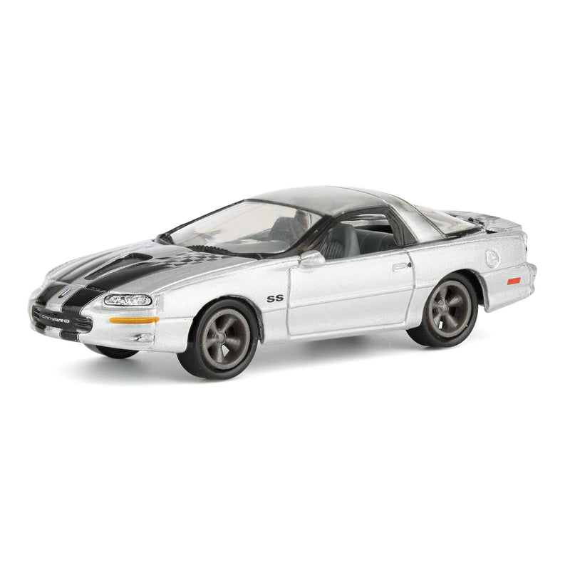 1/64 2002 Chevy Camaro SS 35th Anniversary, Sebring Silver, Johnny Lightning Collector Tin Series