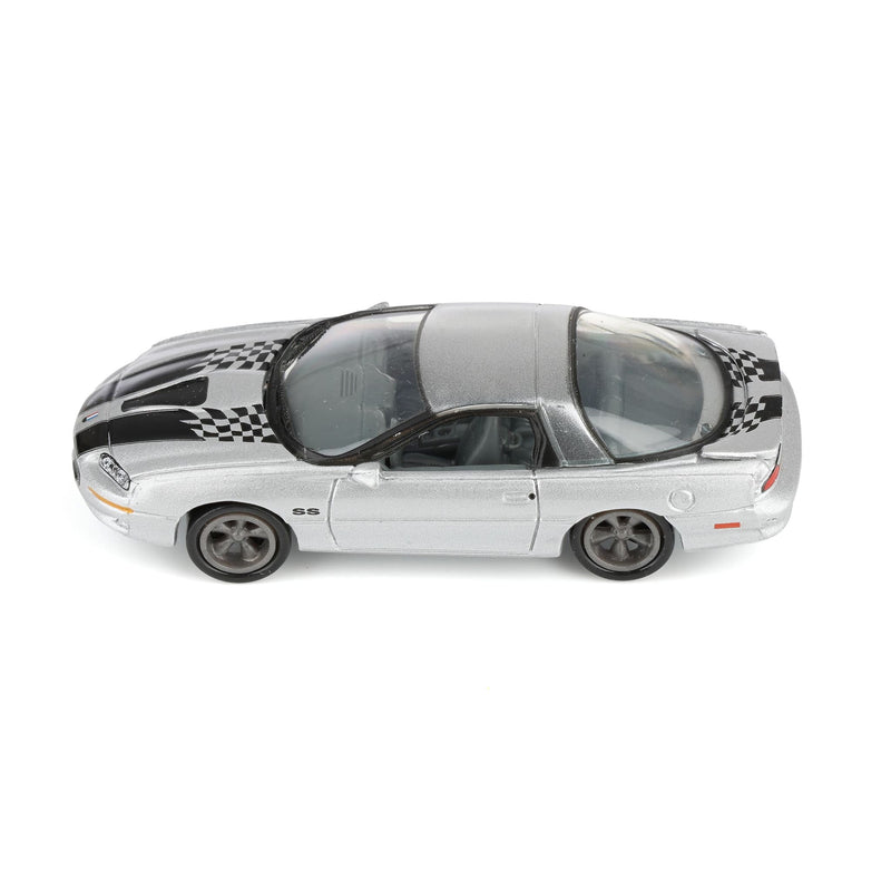 1/64 2002 Chevy Camaro SS 35th Anniversary, Sebring Silver, Johnny Lightning Collector Tin Series