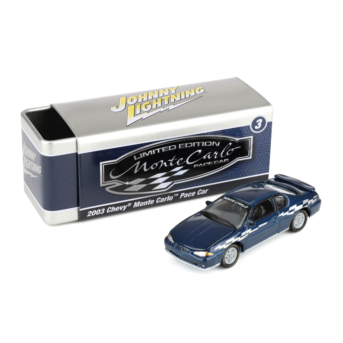 1/64 2002 Chevy Monte Carlo Pace Car, Superior Blue, Johnny