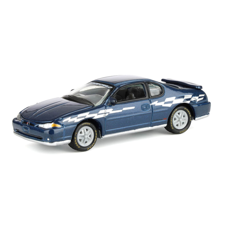 1/64 2002 Chevy Monte Carlo Pace Car, Superior Blue, Johnny Lightning Collector Tin Series