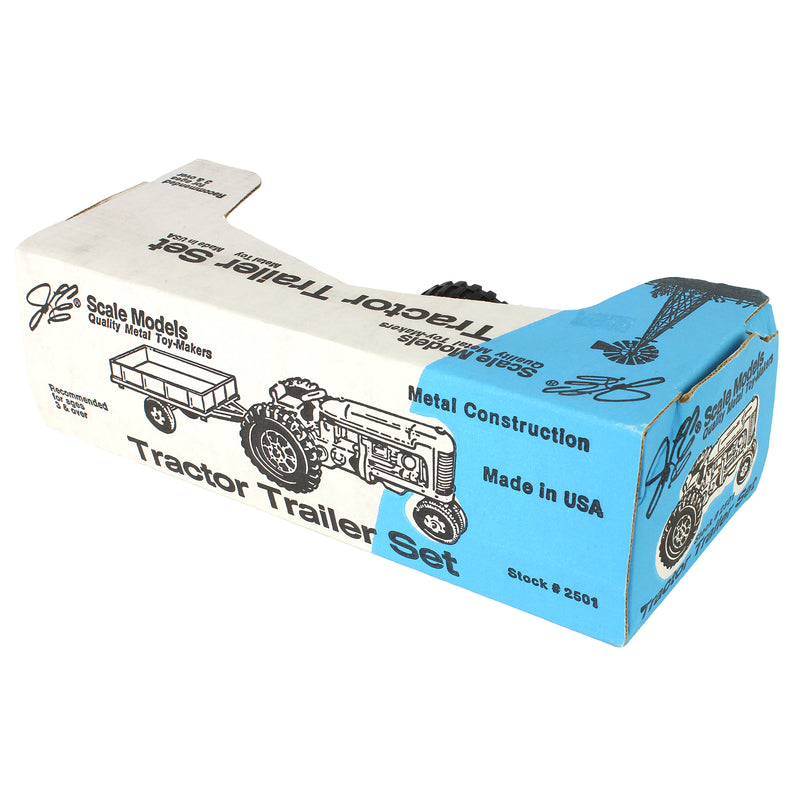 Red Tractor and Trailer Set by Scale Models