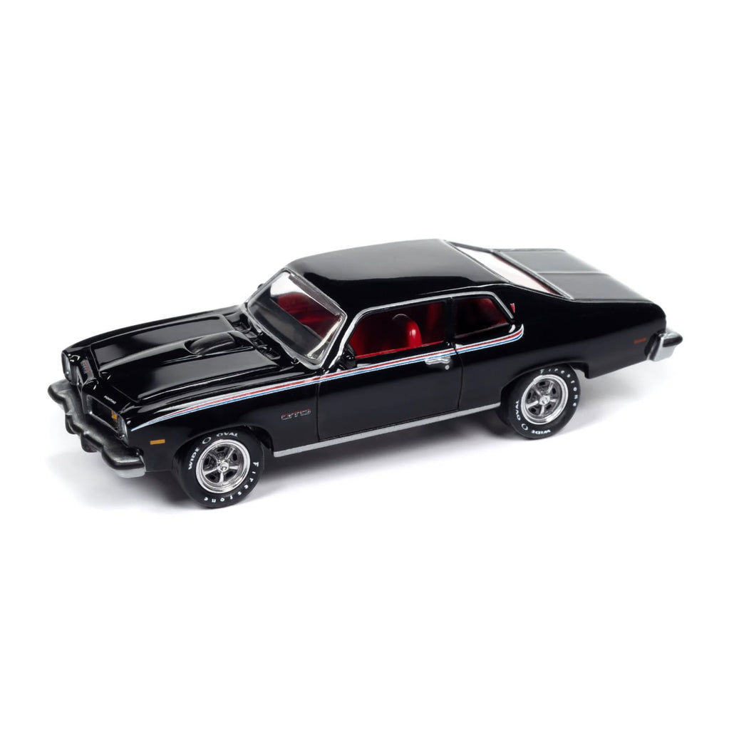 1/64 1974 Pontiac GTO, Gloss Black, Johnny Lightning Muscle Car