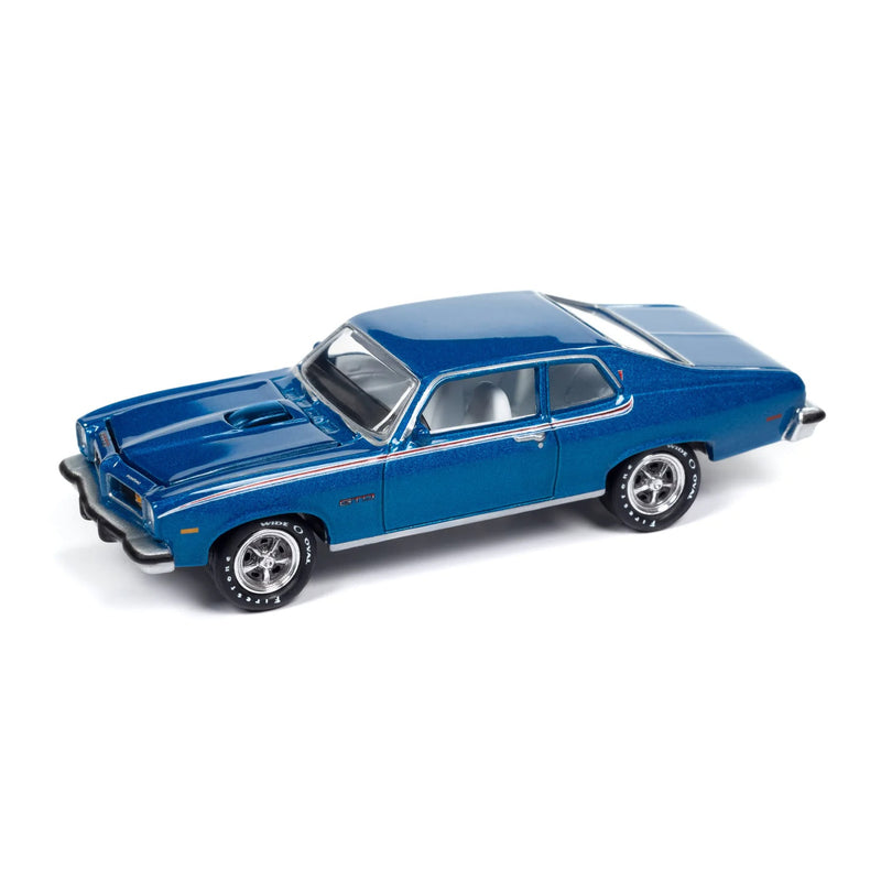 1/64 1974 Pontiac GTO, Regatta Blue Ploy, Johnny Lightning Muscle Car Series